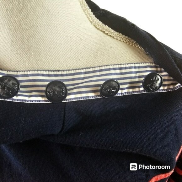 J. Crew Nautical Theme Striped Mock Turtleneck Sweater in Medium - Picture 3 of 12